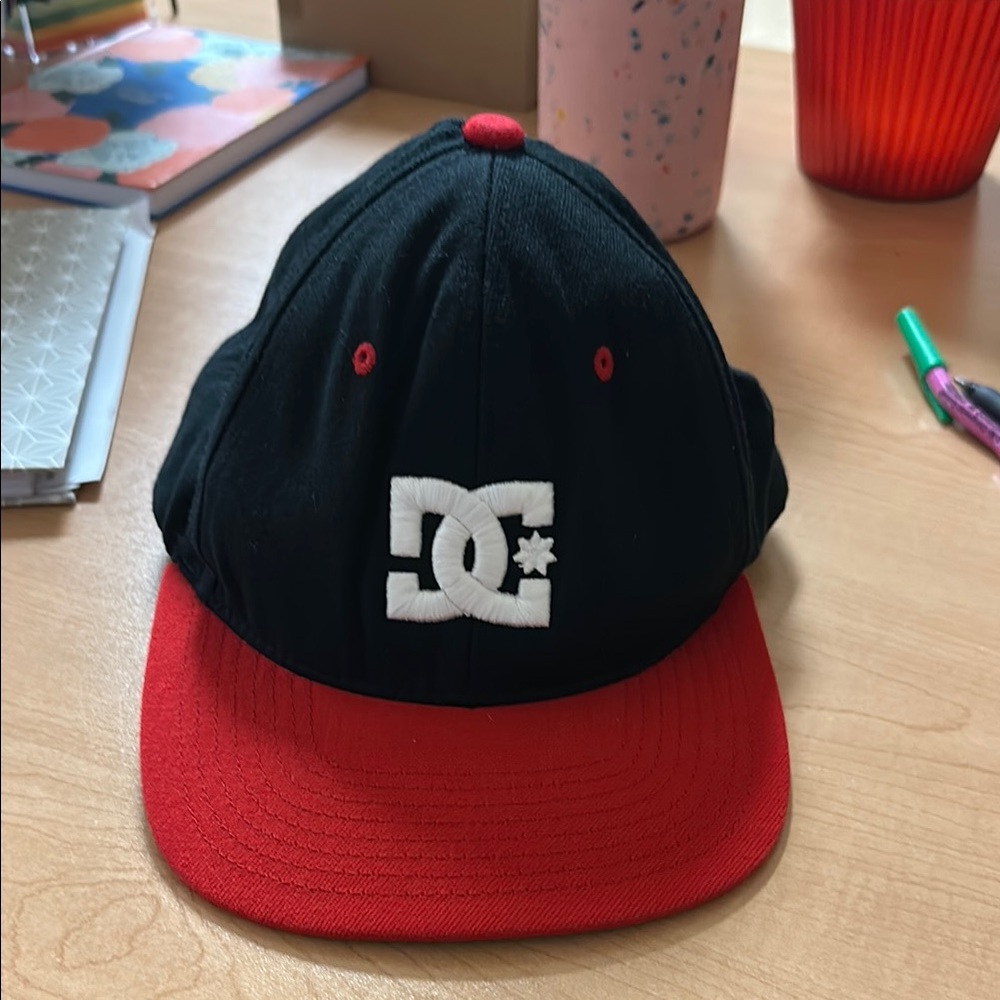 DC Adult Black and Red Cap